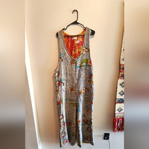 Handmade in India wide leg Overalls NWOT - Picture 10 of 11